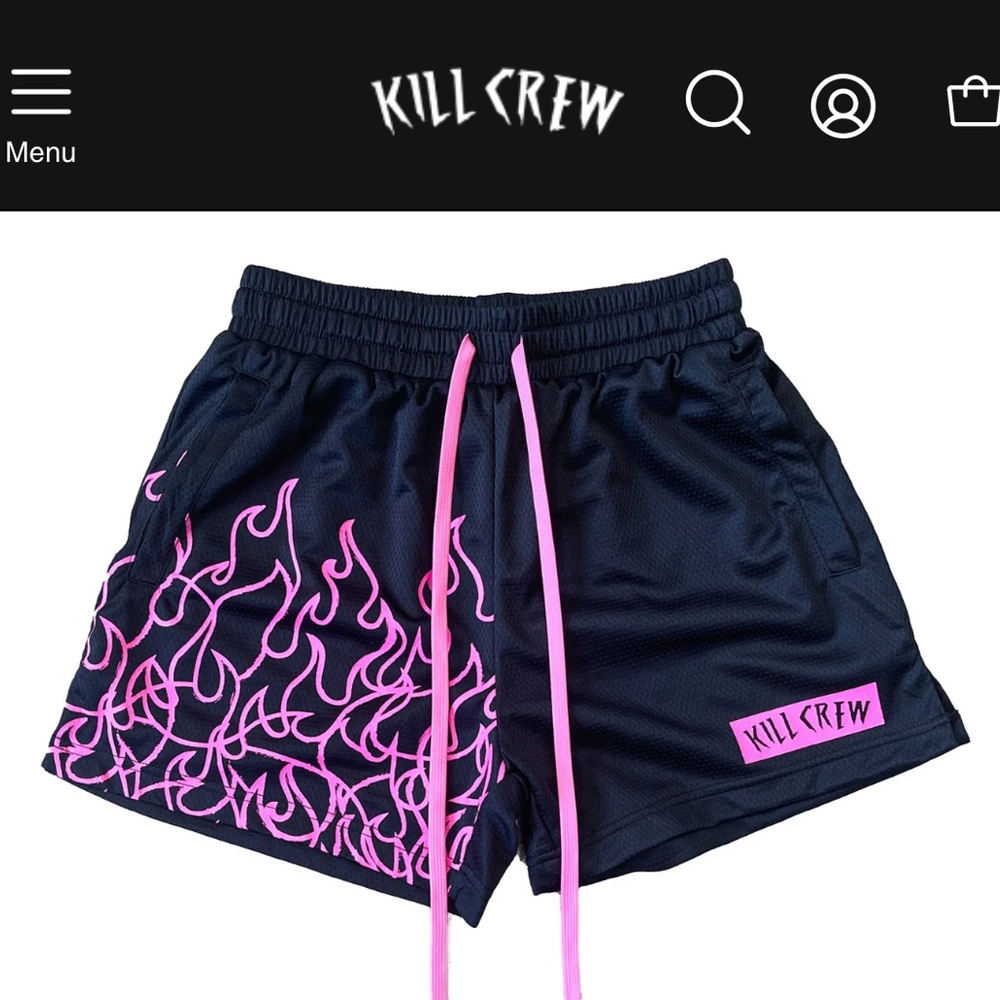Pink & Black KILL CREW shorts SIZE SMALL